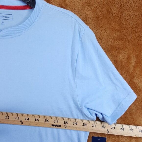 CLUB ROOM Shirt Mens Medium Light Blue Pullover T-Shirt Soft Comfort Tee - Picture 5 of 7